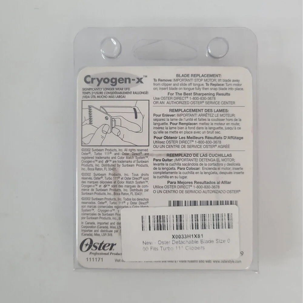 Oster cryogen hair